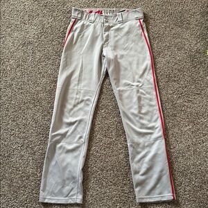 Easton Gray & Red Baseball Pants - Large